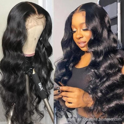 SPARK 130% 150% 180% Density Virgin Remy Raw Long Wigs For Women Human Hair Frontal Lace Wig Body Wave